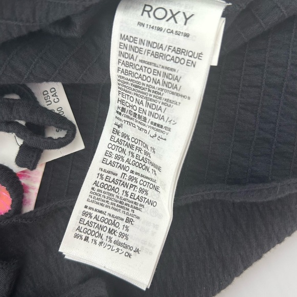 ROXY Flirty Ruched Cotton Gauze Crop Top - Picture 7 of 7